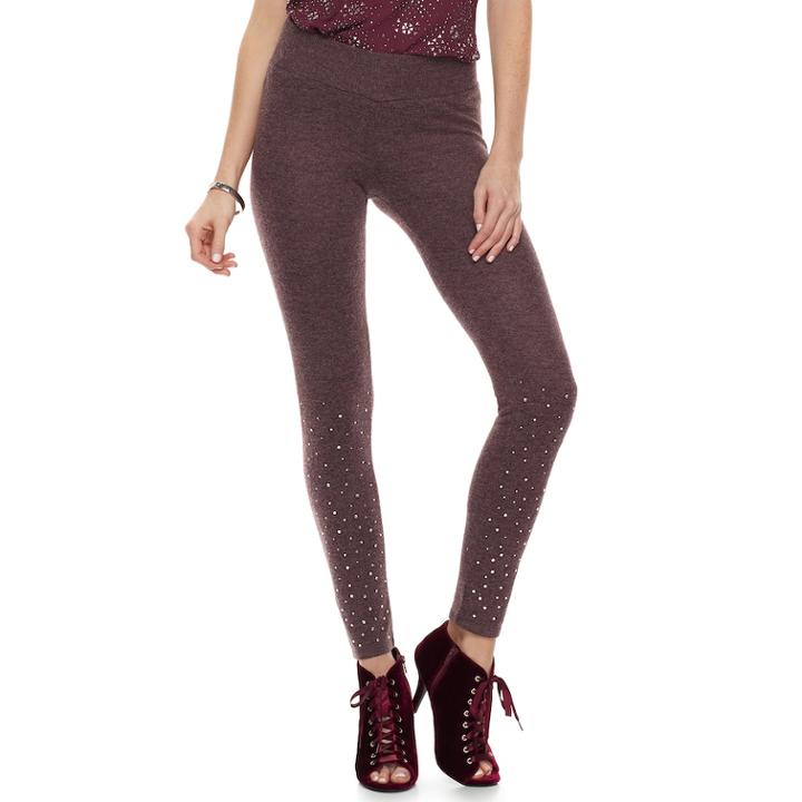 Women's Juicy Couture Embellished Leggings, Size: Medium, Purple