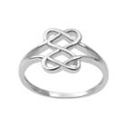 Journee Collection Sterling Silver Openwork Ring, Women's, Size: 9, Grey