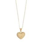 10k Gold Diamond-cut Quilted Heart Pendant Necklace, Women's, Size: 18