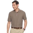 Men's Croft & Barrow&reg; Pique Performance Polo, Size: Xxl, Med Brown