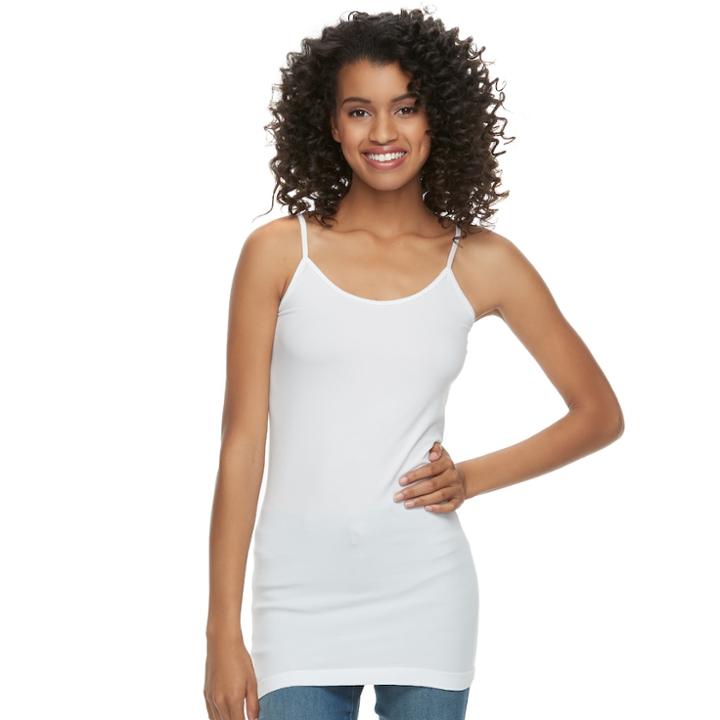 Juniors' So&reg; Seamless Cami, Teens, Size: Small, White