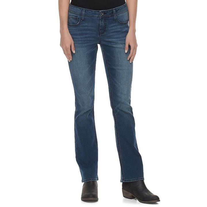 Juniors' Hydraulic Emma Faded Micro Bootcut Jeans, Teens, Size: 5, Blue