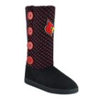 Women's Louisville Cardinals Button Boots, Size: Medium, Black