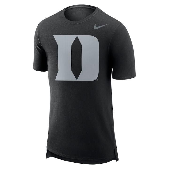 Men's Nike Duke Blue Devils Enzyme Droptail Tee, Size: Large, Black