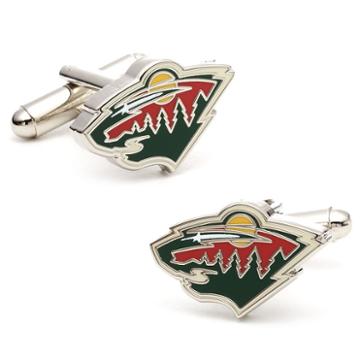 Minnesota Wild Rhodium-plated Cuff Links, Men's, Multicolor