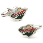 Minnesota Wild Rhodium-plated Cuff Links, Men's, Multicolor