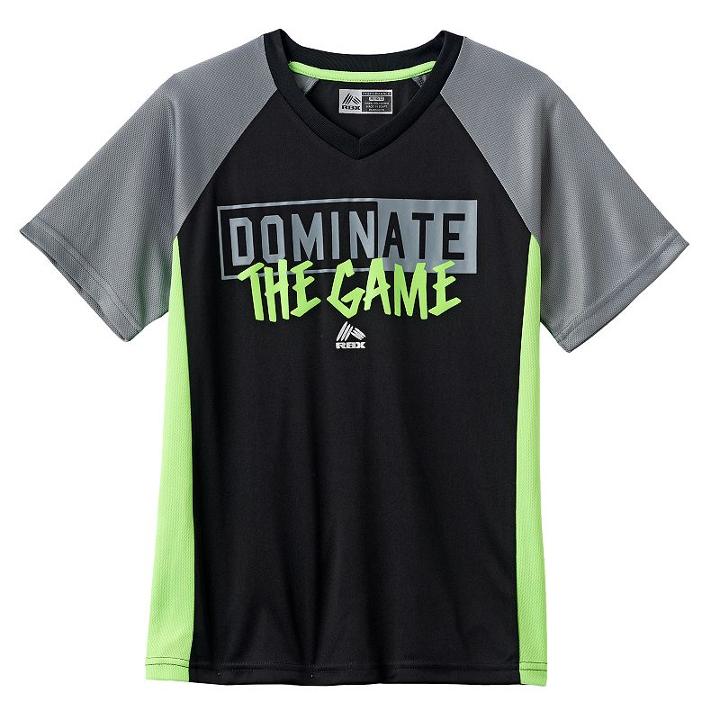Boys 8-20 Rbx Dominate The Game Tee, Size: M(10-12), Black