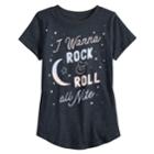 Girls 4-10 Jumping Beans&reg; I Wanna Rock & Roll All Nite Graphic Tee, Size: 5, Dark Grey