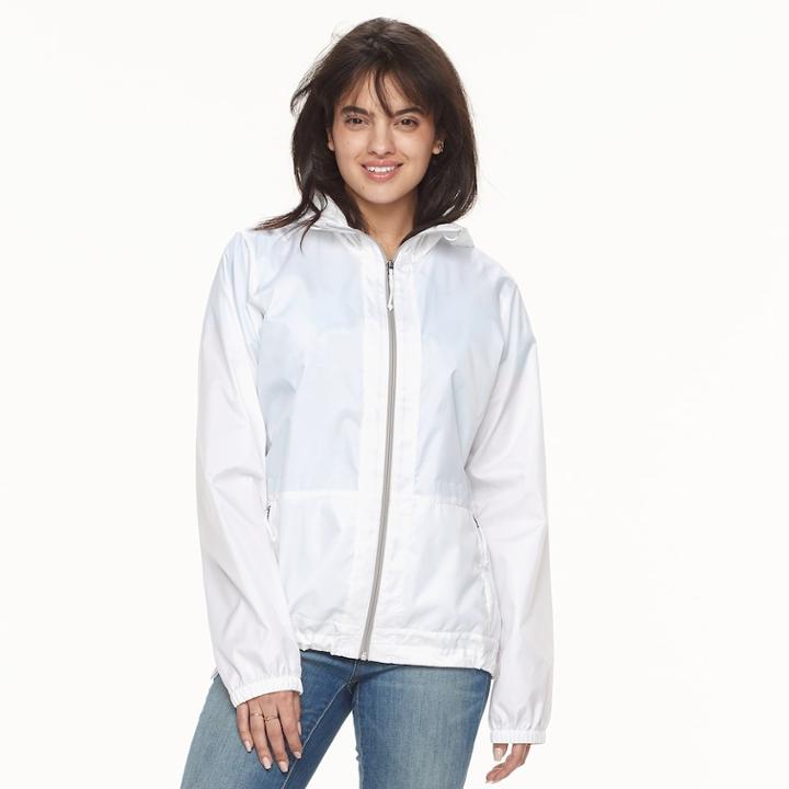 Women's Columbia Rain To Fame Hooded Rain Jacket, Size: Medium, Natural