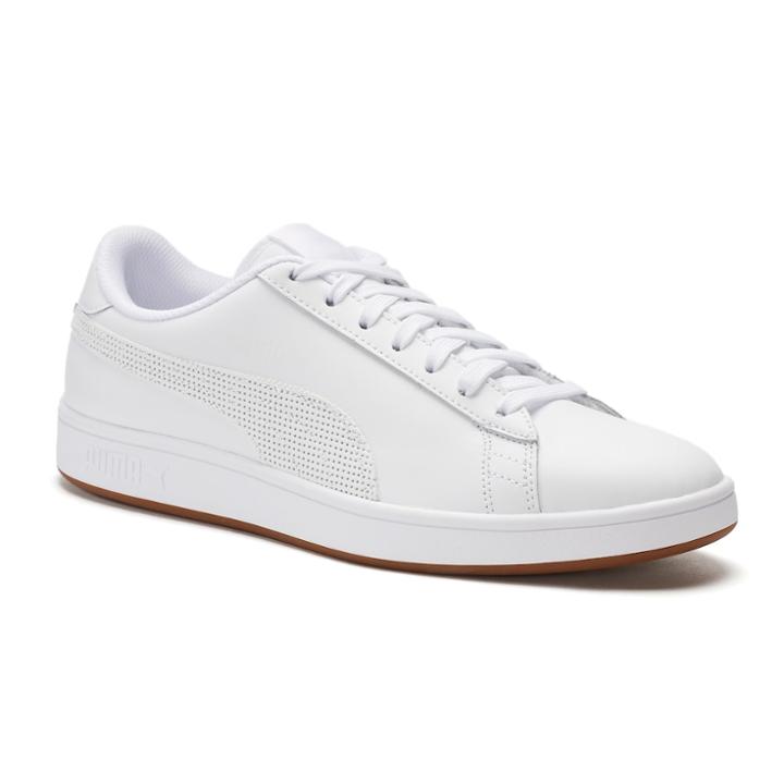 Puma Smash V2 Women's Leather Sneakers, Size: 13, White