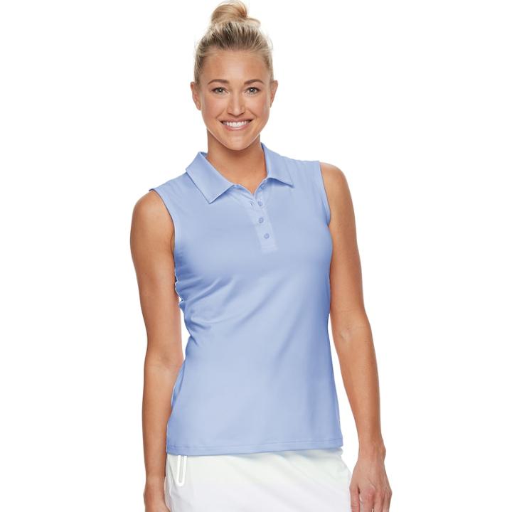 Women's Fila Sport&reg; Solid Sleeveless Polo, Size: Xs, Light Blue