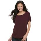 Juniors' So&reg; Solid Raglan Dolman Tee, Teens, Size: Medium, Drk Purple