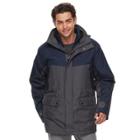 Men's Izod 3-in-1 Hooded Systems Jacket, Size: Medium, Grey (charcoal)