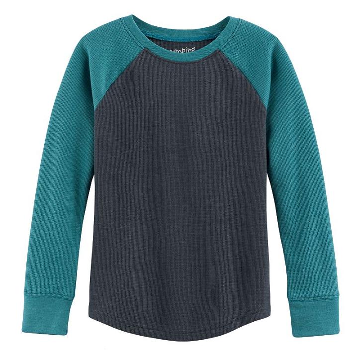 Boys 4-10 Jumping Beans&reg; Raglan Thermal Tee, Size: 5, Dark Grey