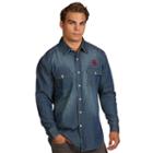 Antigua, Men's Oklahoma Sooners Chambray Shirt, Size: Large, Dark Blue