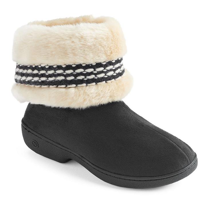 Isotoner Women's Woodlands Bootie Slippers, Size: Xl, Oxford