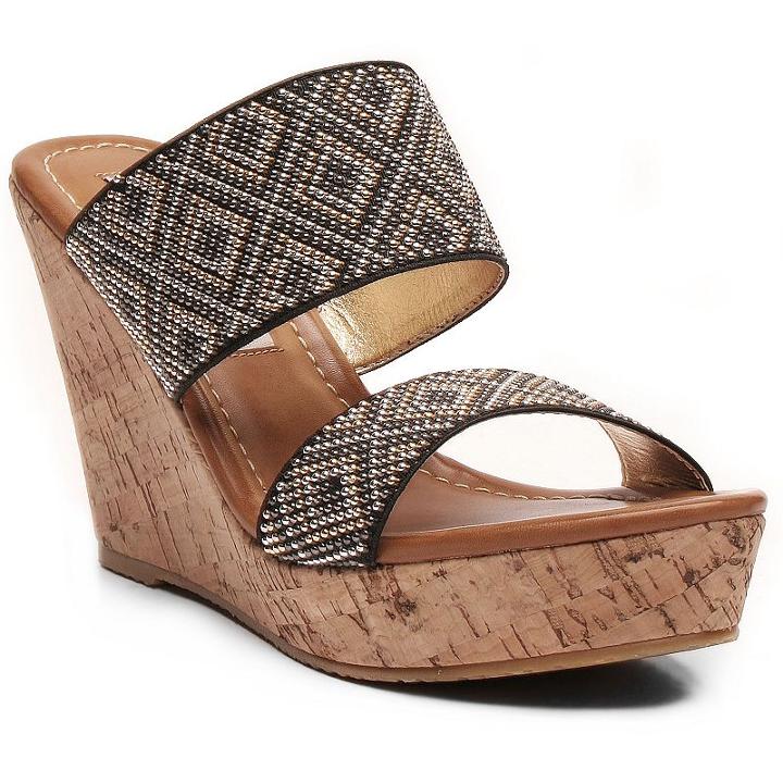 2 Lips Too Too Harlow Women's Wedge Sandals, Girl's, Size: Medium (7), Black