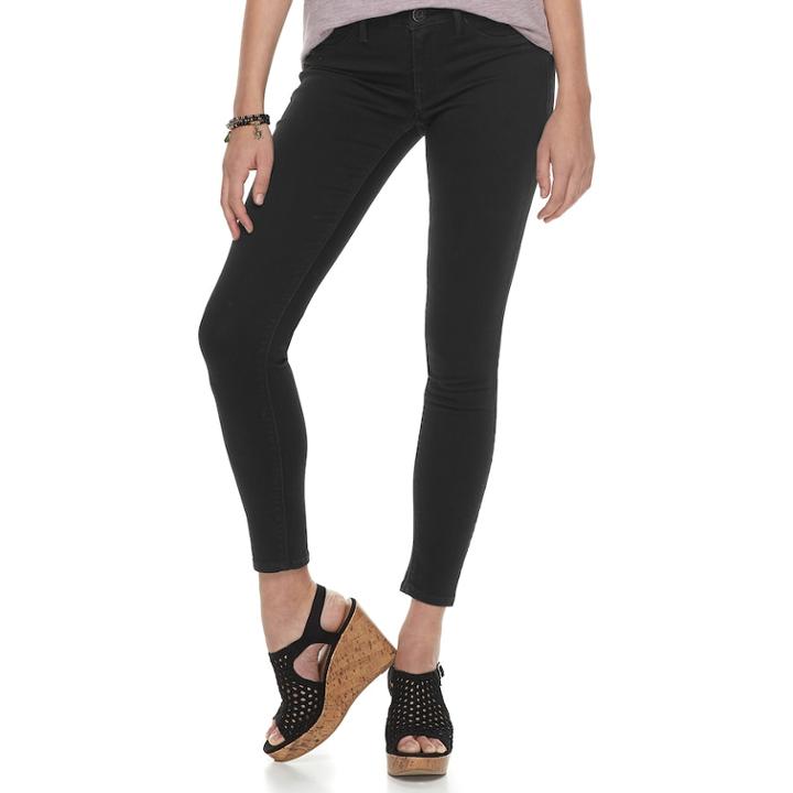 Juniors' So® Low-rise Ultimate Jeggings, Teens, Size: 3, Black