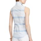 Women's Chaps Printed Sleeveless No-iron Shirt, Size: Small, White