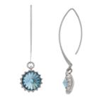 Simply Vera Vera Wang Blue Simulated Crystal Threader Drop Earrings, Women's