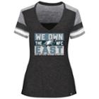 Women's Philadelphia Eagles 2017 Nfc East Division Champions Line Of Scrimmage Tee, Size: Small, Grey