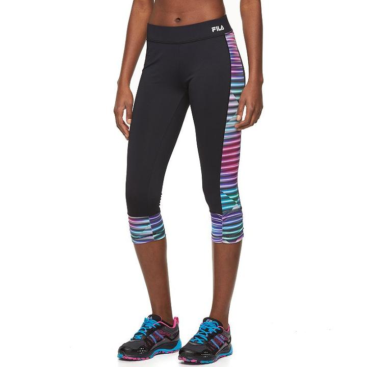 Women's Fila Sport&reg; Paradise Capri Running Leggings, Size: Small, Oxford