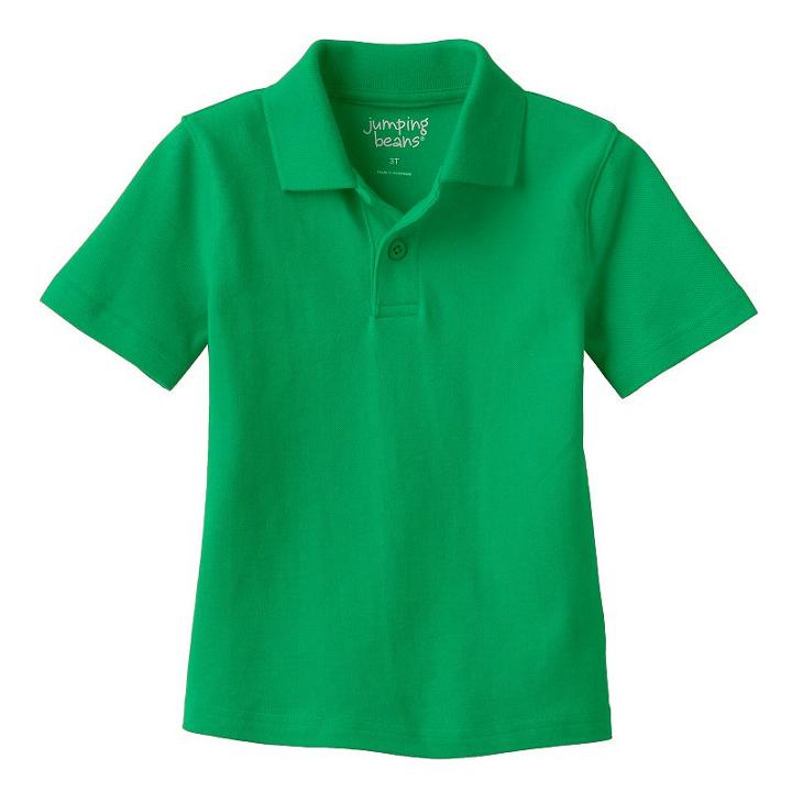 Boys 4-10 Jumping Beans® Pique Short Sleeve Polo, Boy's, Size: 7x, Med Green