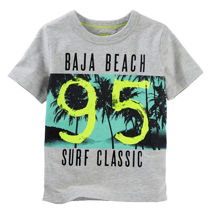 Boys 4-8 Oshkosh B'gosh&reg; Baja 95 Surf Classic Graphic Tee, Boy's, Size: 12, Light Grey