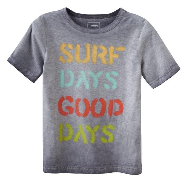 Boys 4-7x Sonoma Goods For Life&trade; Washed Graphic Tee, Boy's, Size: 7x, Med Grey