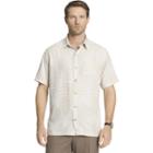 Men's Van Heusen Classic-fit Leaf Jacquard Button-down Shirt, Size: Medium, Natural