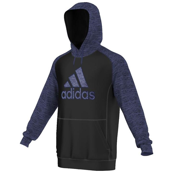 Adidas, Big & Tall Colorblock Brushed-back Tricot Hoodie, Men's, Size: L Tall, Black