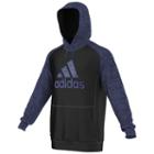 Adidas, Big & Tall Colorblock Brushed-back Tricot Hoodie, Men's, Size: L Tall, Black