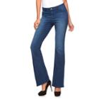 Women's Jennifer Lopez Curvy Fit Bootcut Jeans, Size: 4 T/l, Med Blue