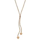 Heart Mesh Bolo Necklace, Women's, Gold