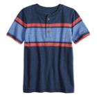 Boys 4-7x Sonoma Goods For Life&trade; Striped Henley Top, Size: 7, Dark Blue