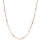 14k Gold Over Silver Adjustable Rolo Chain Necklace, Women's, Size: 22, Pink
