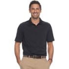 Men's Croft & Barrow&reg; Cool & Dry Classic-fit Space-dye Performance Polo, Size: Medium, Black