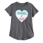 Girls 4-6x Jumping Beans&reg; Embellished Graphic Tee, Size: 5, Grey (charcoal)