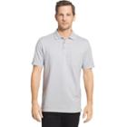 Van Heusen, Men's Flex Stretch Striped Jacquard Polo, Size: Large, Light Grey
