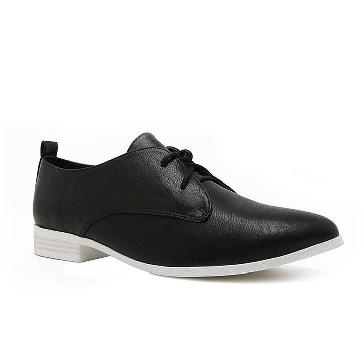 Qupid Tuxedo Women's Oxford Shoes, Girl's, Size: 8.5, Black