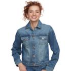 Juniors' Candie's&reg; Denim Trucker Jacket, Teens, Size: Xl, Blue