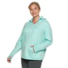 Plus Size Tek Gear&reg; V-neck Hoodie, Women's, Size: 1x Tall, Lt Green