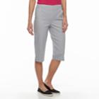Petite Croft & Barrow&reg; Snap-hem Capris, Women's, Size: 16 Petite, Grey