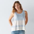 Petite Sonoma Goods For Life Dip-dyed Swing Tank, Women's, Size: S Petite, Med Blue