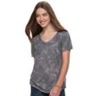 Juniors' Grayson Threads V-neck Pocket Tee, Teens, Size: Small, Grey (charcoal)