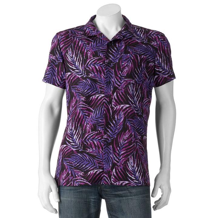 Men's Marc Anthony Slim-fit Tropical Button-down Shirt, Size: Xxl, Oxford