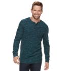 Men's Marc Anthony Slim-fit Waffle-weave Knit Henley, Size: Small, Dark Blue