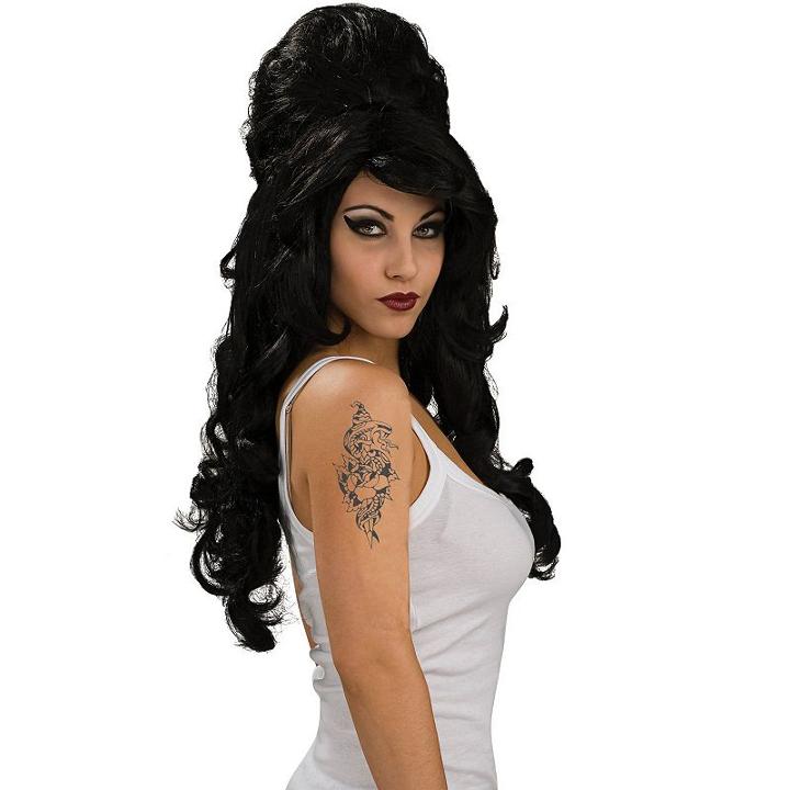 Adult Vintage Beehive Costume Wig, Black