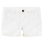 Girls 4-8 Carter's Lace Trim Shorts, Size: 7, White