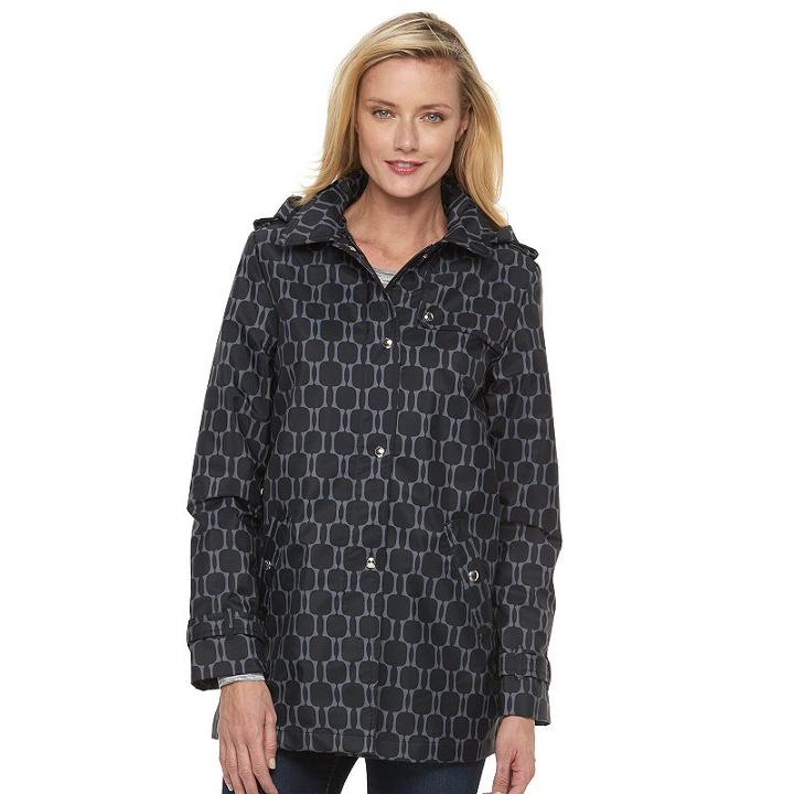 Women's Weathercast Hooded Rain Jacket, Size: Medium, Other Clrs